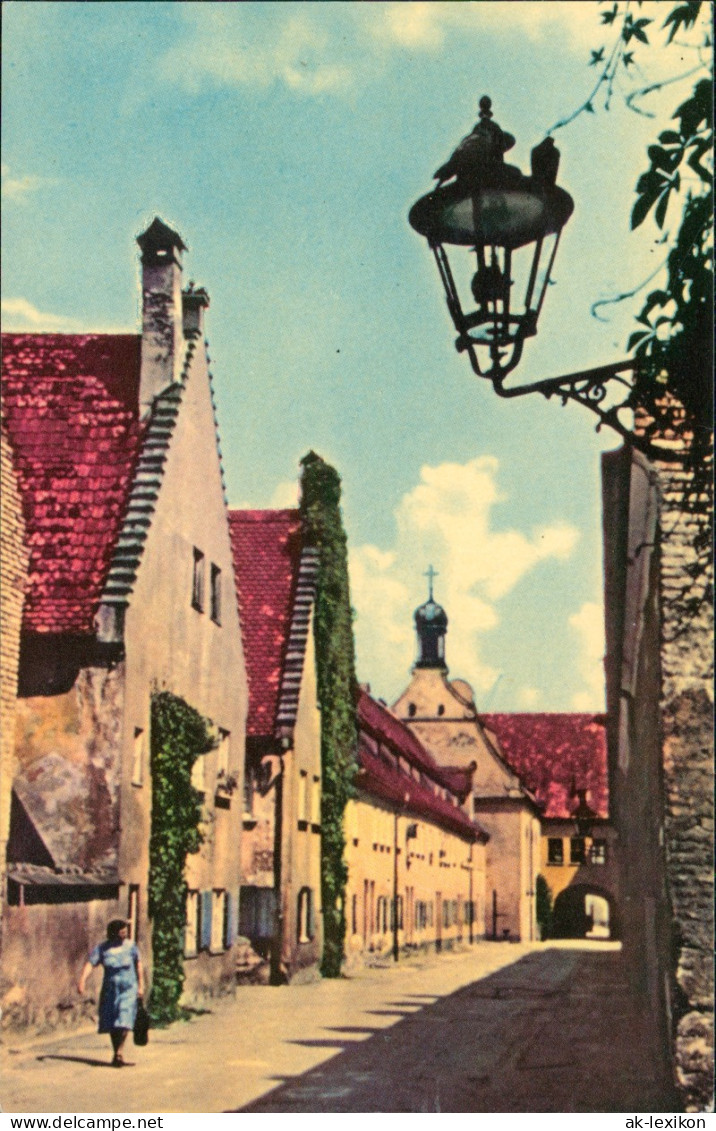 Ansichtskarte Augsburg Fuggerei Straßen Ansicht 1960 - Augsburg