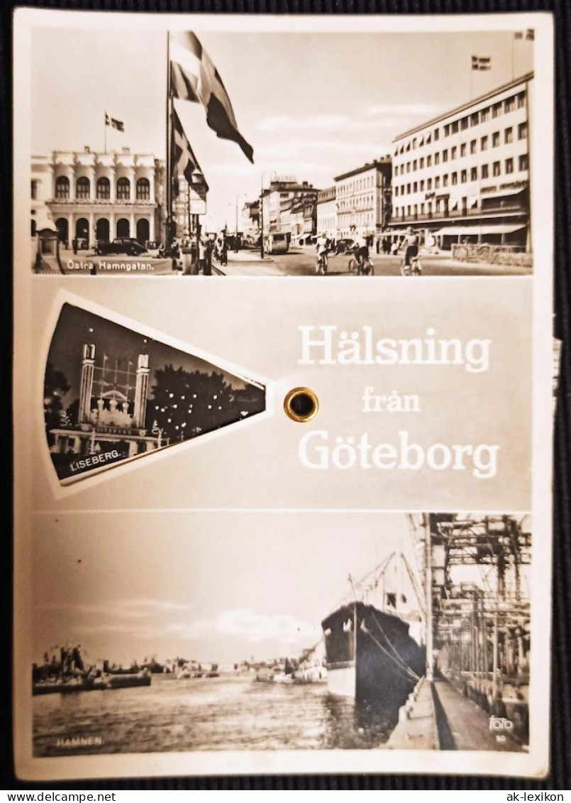 Göteborg Göteborg Mechanische Karte Drehscheibe Rotationsvykort 1957 - Sweden