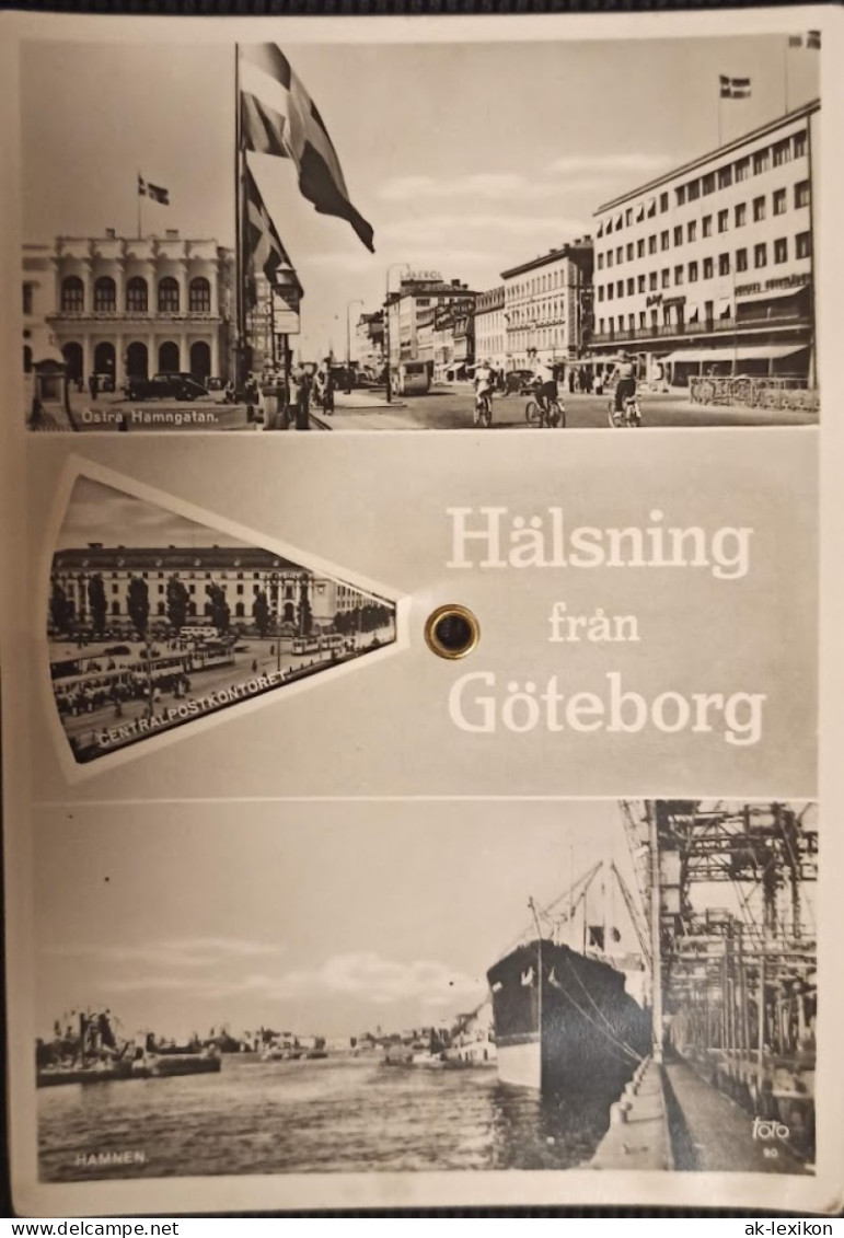 Göteborg Göteborg Mechanische Karte Drehscheibe Rotationsvykort 1957 - Sweden