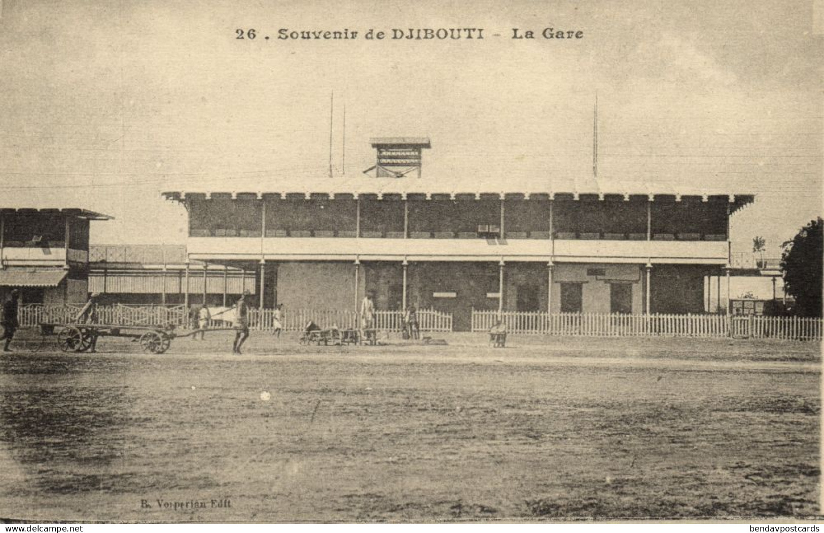 Djibouti, DJIBOUTI, La Gare, Railway Station (1910s) Postcard - Gibuti