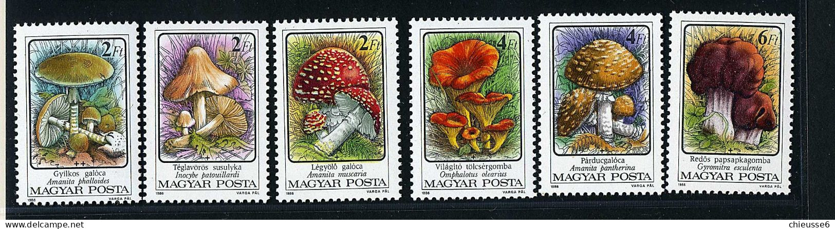 Hongrie ** N° 3081 à 3086  - Champignons Vénéneux (11 P10 - Unused Stamps