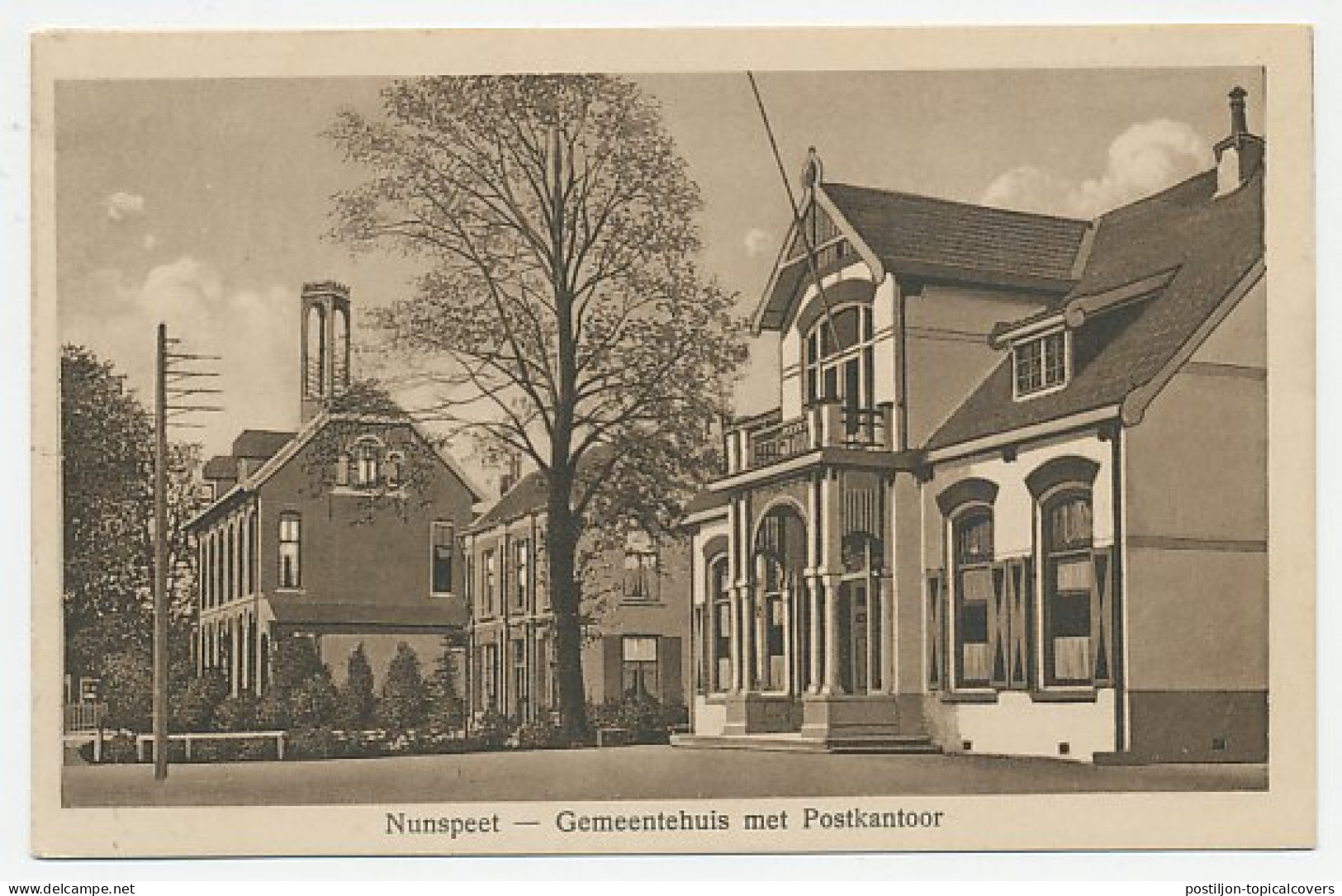 Prentbriefkaart Postkantoor Nunspeet - Other & Unclassified