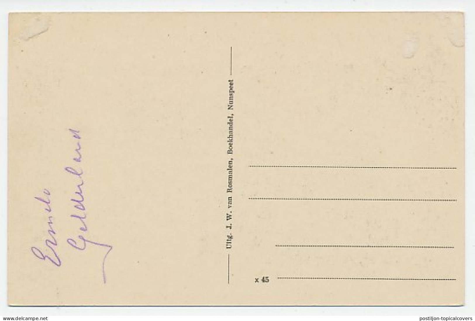 Prentbriefkaart Postkantoor Nunspeet - Other & Unclassified