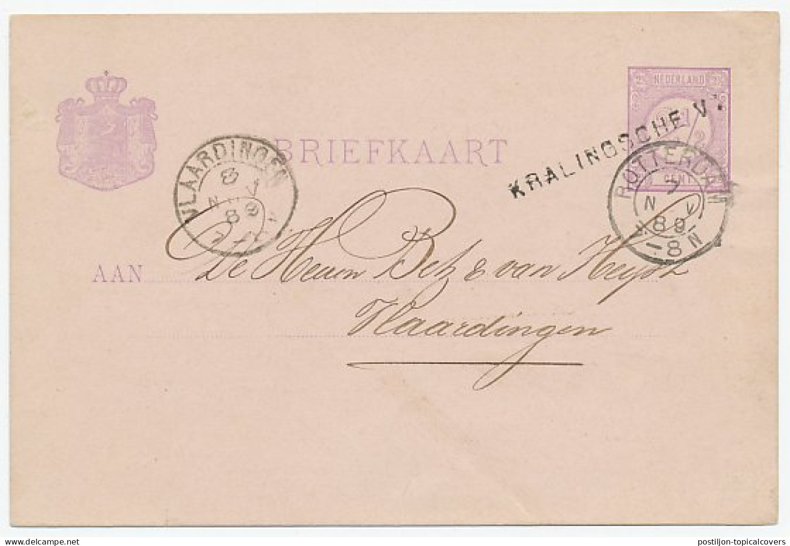 Naamstempel Kralingsche V: 1889 - Lettres & Documents