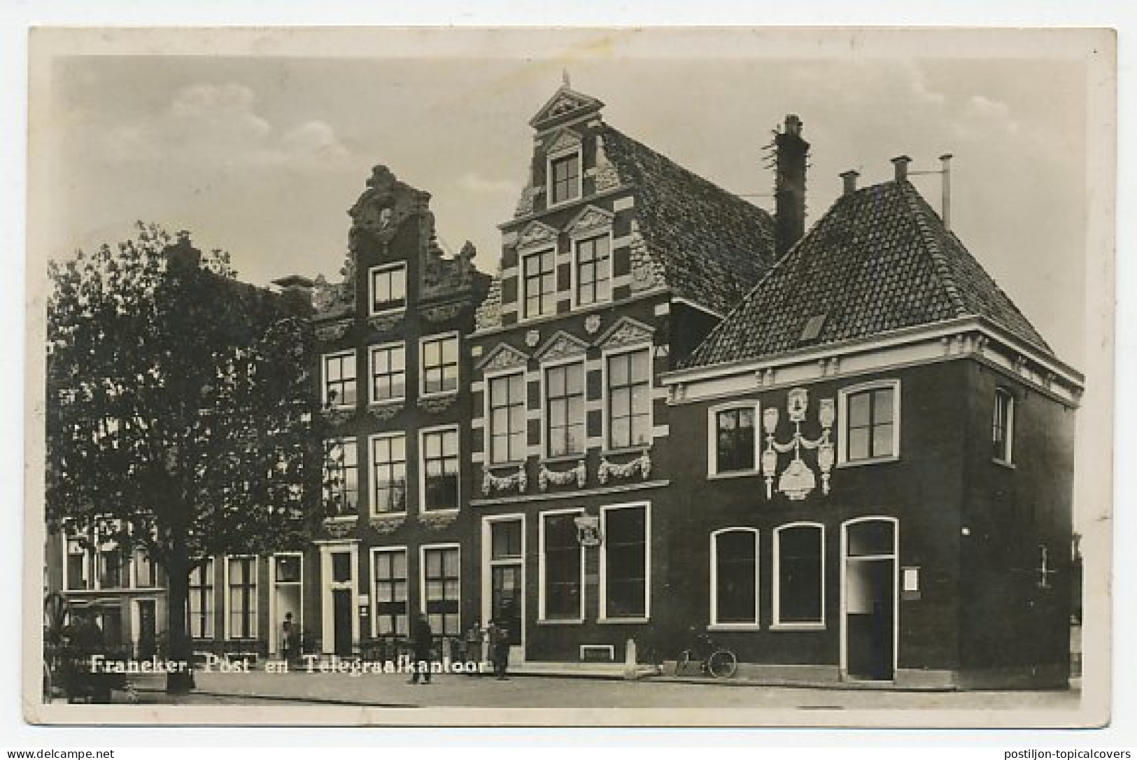 Prentbriefkaart Postkantoor Franeker 1937 - Other & Unclassified