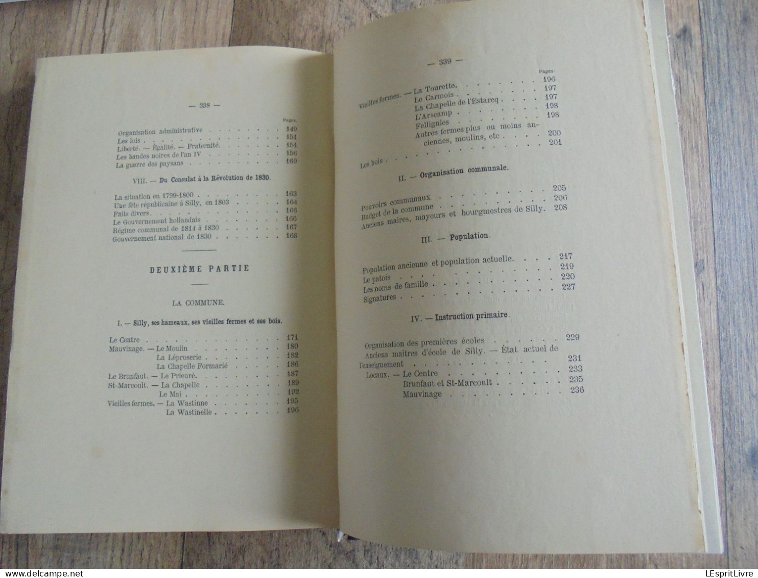 HISTOIRE DE LA COMMUNE DE SILLY 1899 Louis Mélisse Régionalisme Hainaut Seigneurie Commune Population Hameaux Industrie - België