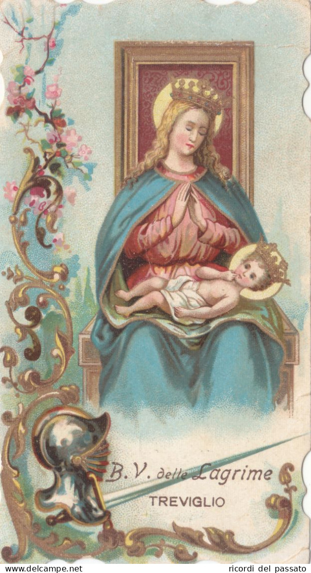 Santino Fustellato Beata Vergine Delle Lacrime - Devotion Images