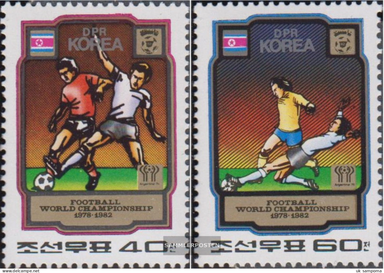 North-Korea 2035A-2036A (complete Issue) Unmounted Mint / Never Hinged 1980 Football-WM 1978 And 1982 - Corea Del Norte