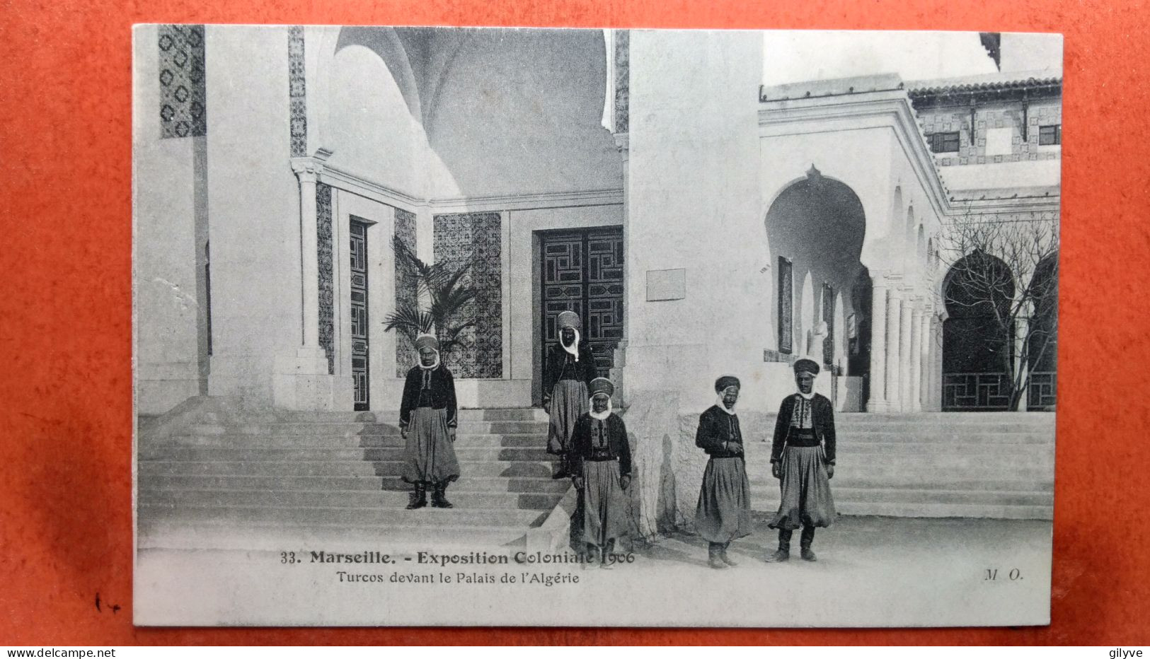 CPA (13) Marseille. Exposition Coloniale.1906. Turcs Devant Le Palais De L'Algérie.  (7A.1216) - Koloniale Tentoonstelling 1906-1922