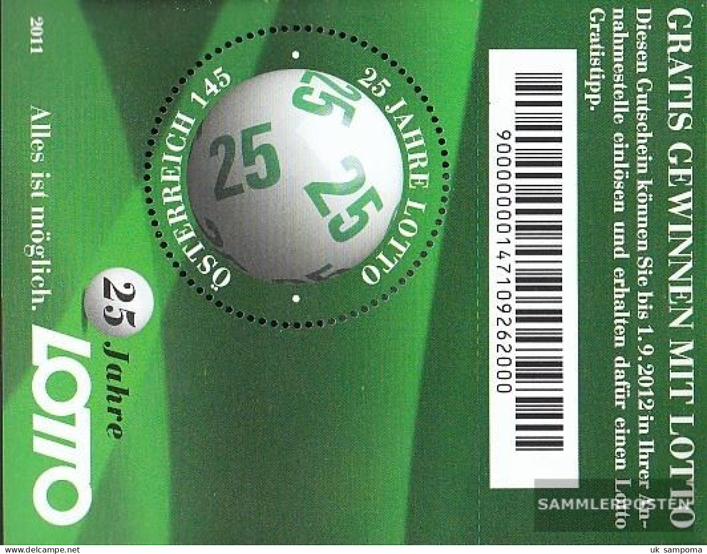 Austria Block66 (complete Issue) Unmounted Mint / Never Hinged 2011 Lotto - Blocchi & Fogli