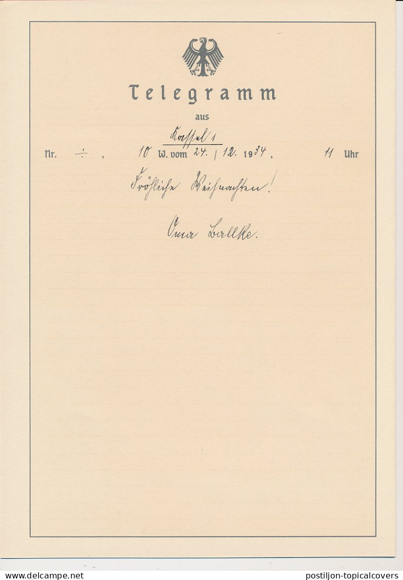 Telegram Germany 1934 - Schmuckblatt Telegramme Baby - Angels - Tulip - Butterfly - Beetle - Bird  - Andere & Zonder Classificatie
