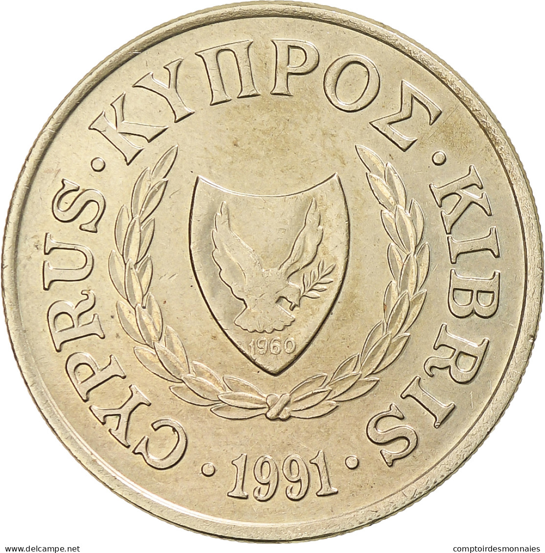 Chypre, 10 Cents, 1991 - Cyprus