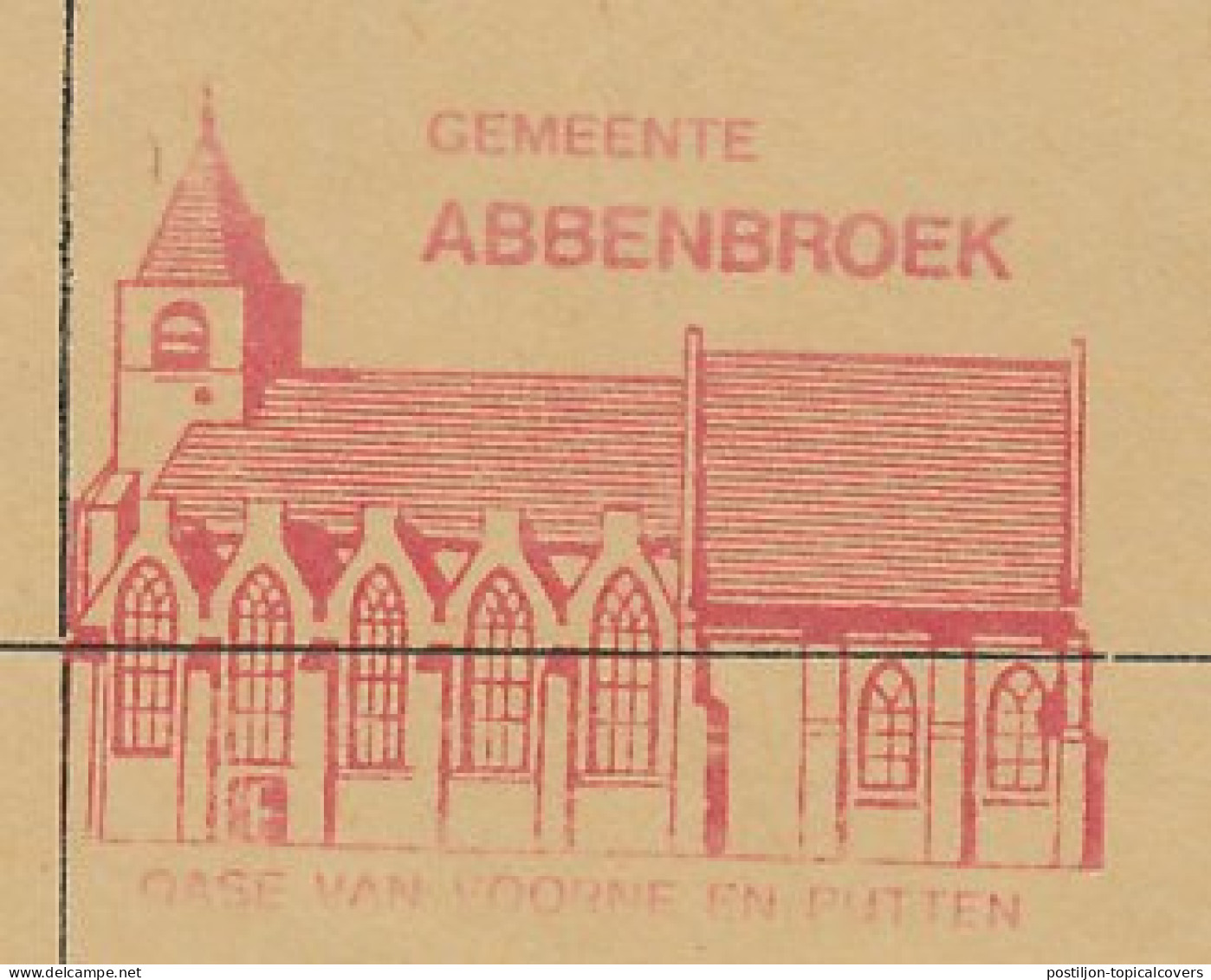 Meter Cover Netherlands 1967 Church Abbenbroek - Churches & Cathedrals