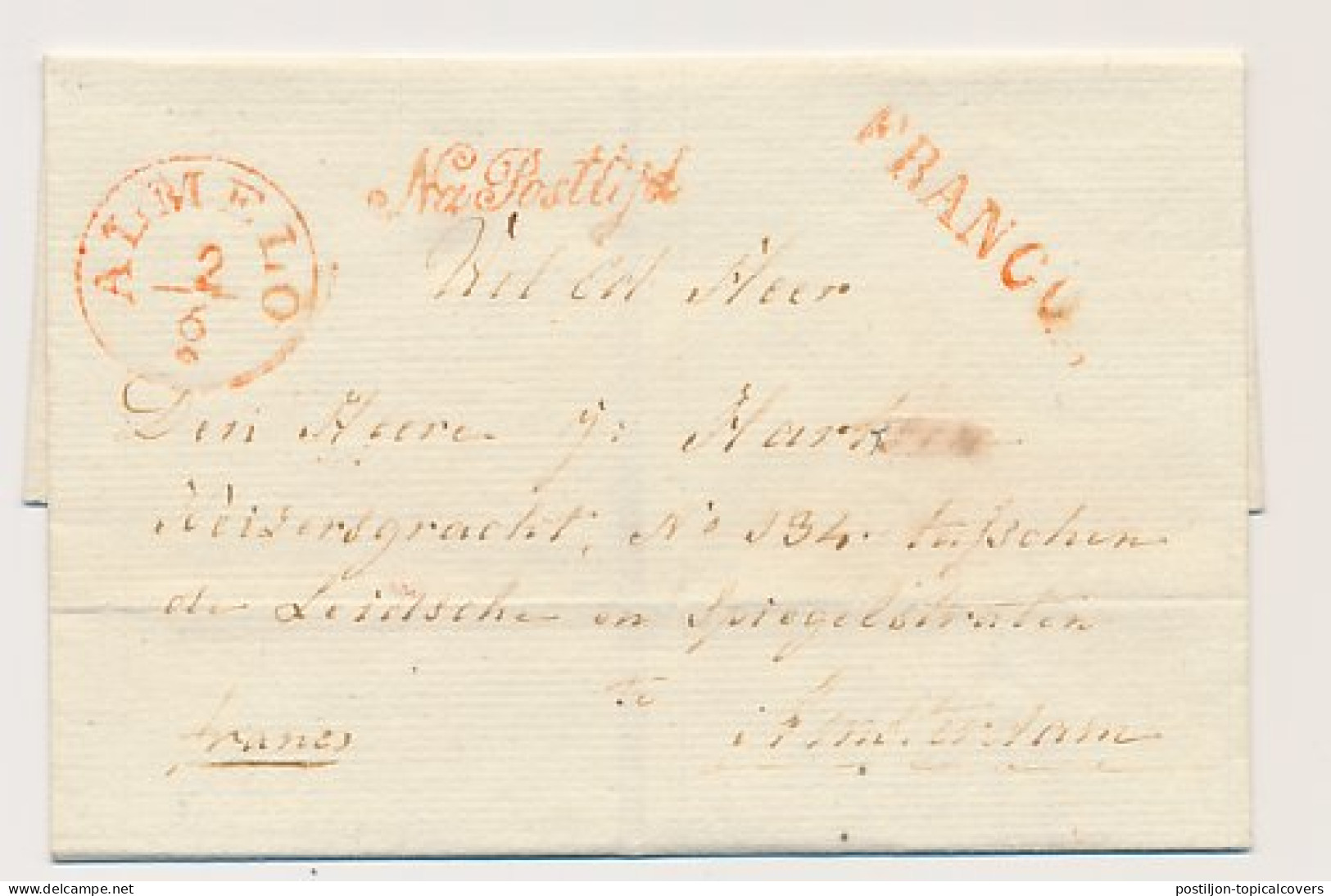 Almelo - Amsterdam 1841 - Franco - Na Posttijd - ...-1852 Prephilately