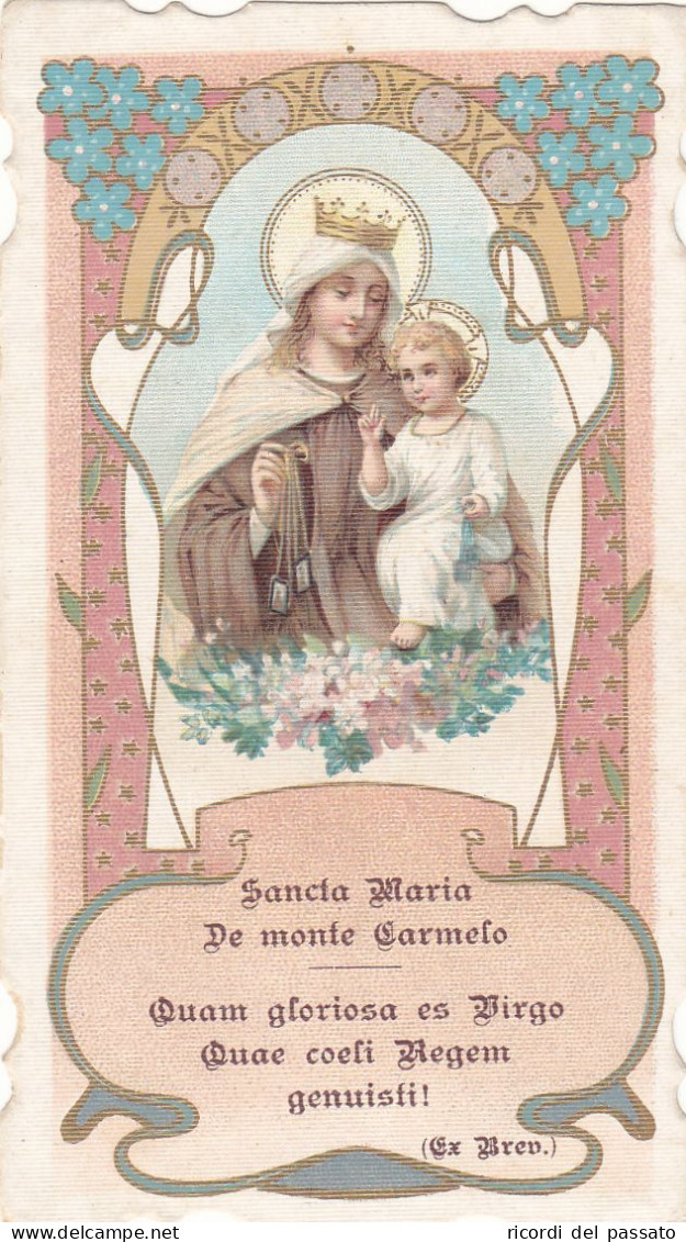 Santino Fustellato Sancta Maria De Monte Carmelo - Images Religieuses