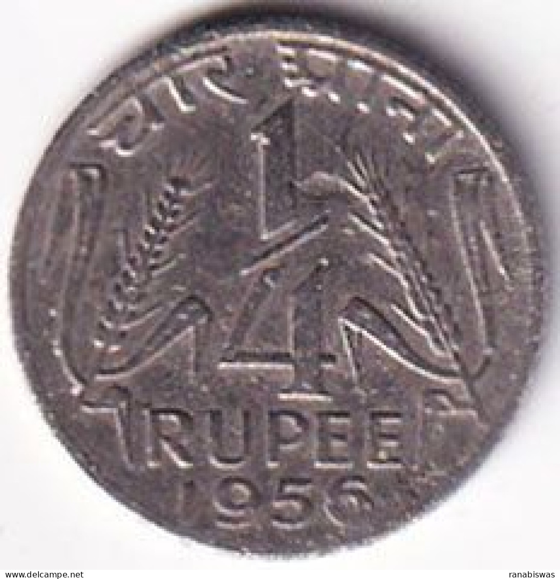 INDIA COIN LOT 287, 1/4 RUPEE 1956, CALCUTTA MINT, XF - Inde