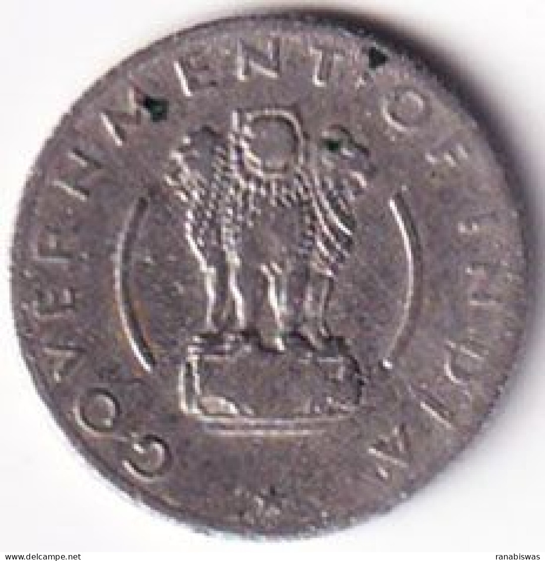 INDIA COIN LOT 287, 1/4 RUPEE 1956, CALCUTTA MINT, XF - India