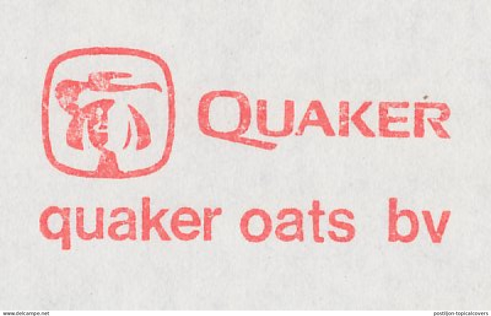 Meter Cover Netherlands 1983 Quaker - George Fox - Oats - Dordrecht - Autres & Non Classés