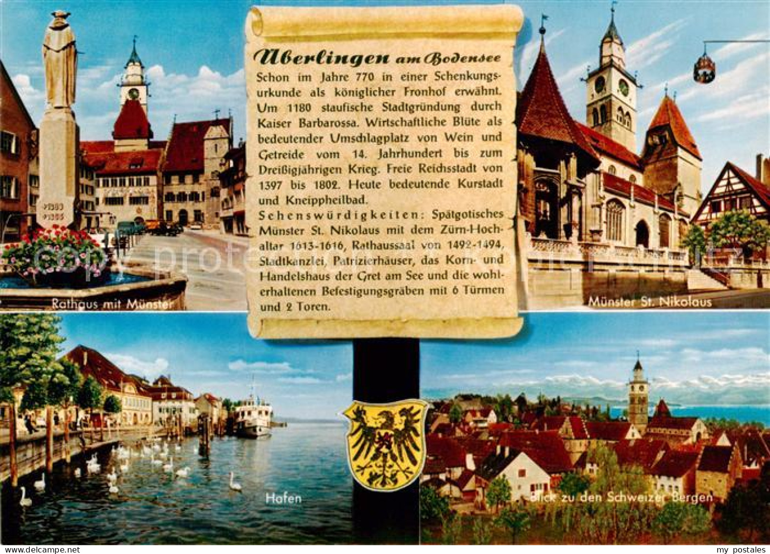 73797601 Ueberlingen Bodensee Rathaus Muenster St. Nikolaus Hafen Blick Zu Den S - Überlingen