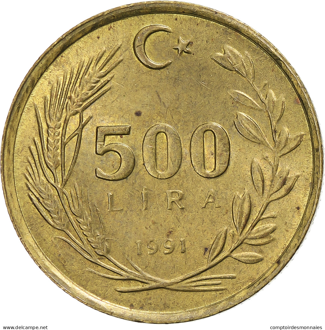 Turquie, 500 Lira, 1991 - Turquia