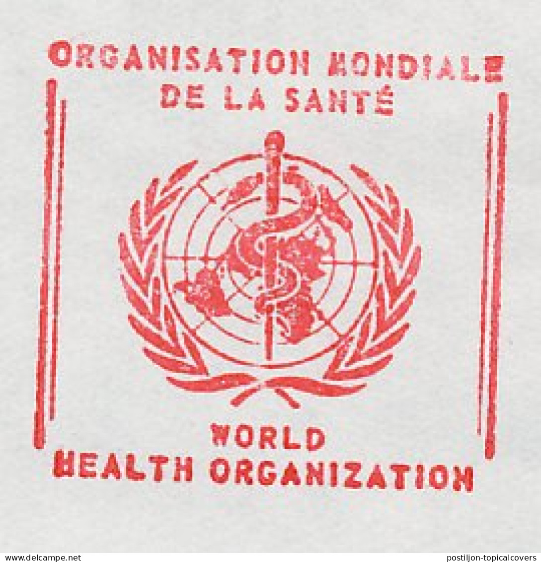 Meter Cover Switzerland 1976 United Nations - WHO - World Health Organization - ONU