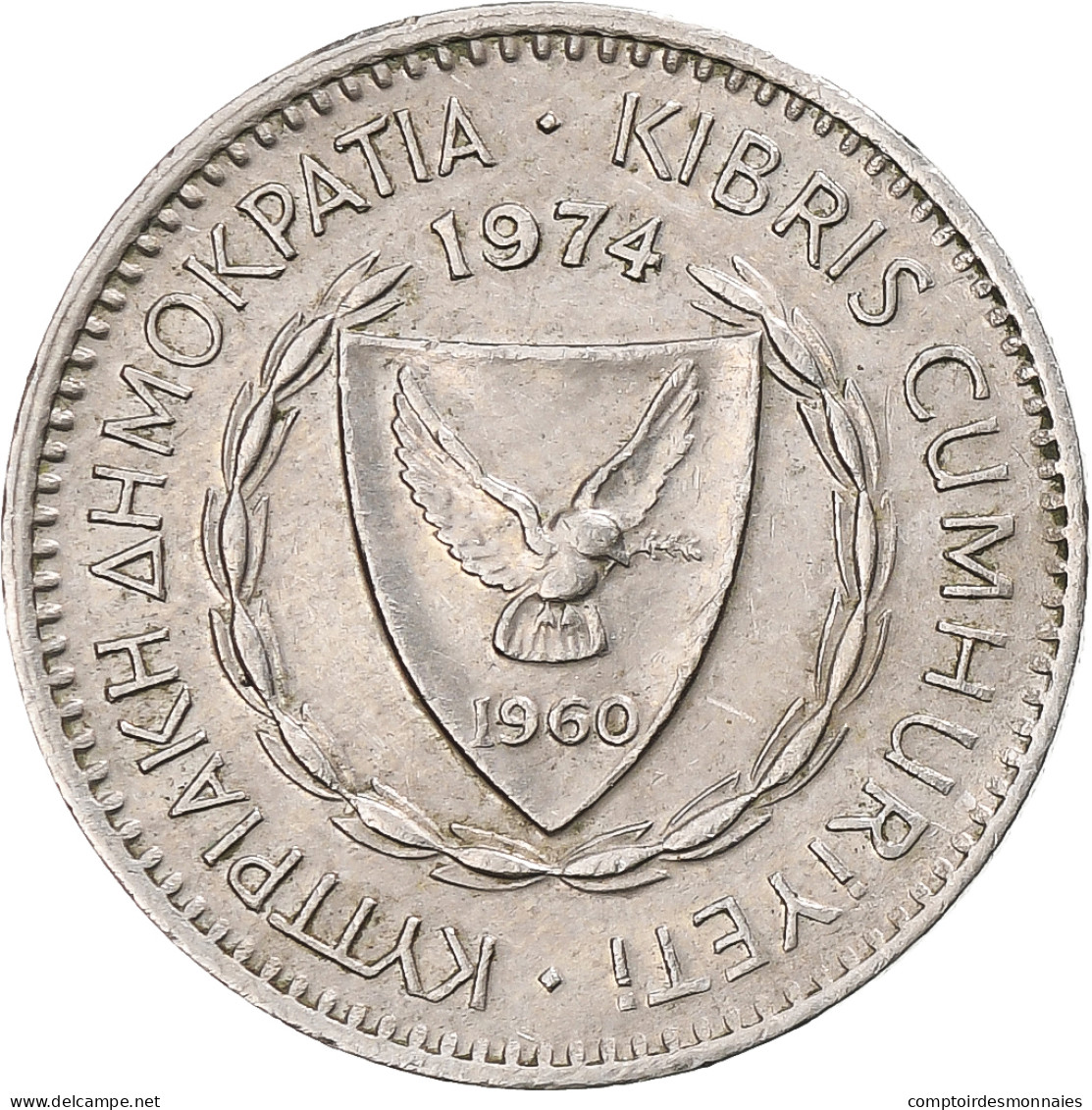 Chypre, 25 Cents, 1974 - Chypre