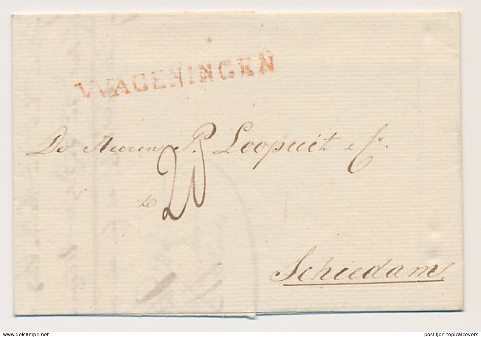 WAGENINGEN - Schiedam 1828 - ...-1852 Préphilatélie