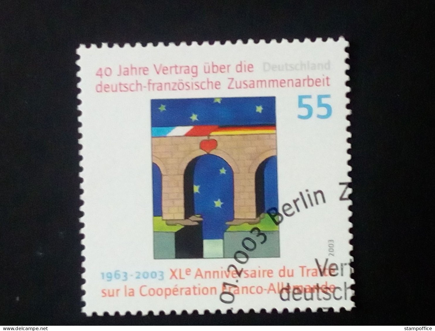 DEUTSCHLAND MI-NR. 2311 GESTEMPELT(USED) MITLÄUFER 2003 DEUTSCH- FRANZÖSISCHE ZUSAMMENARBEIT - Idées Européennes