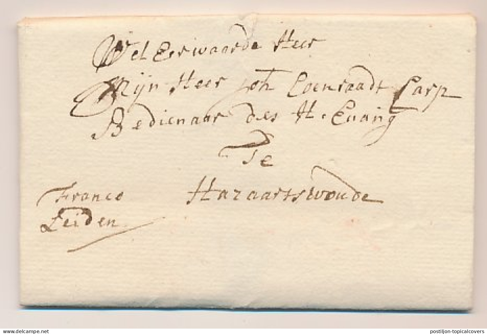 Edam - Hazerswoude 1756 - Franco Leiden - ...-1852 Préphilatélie