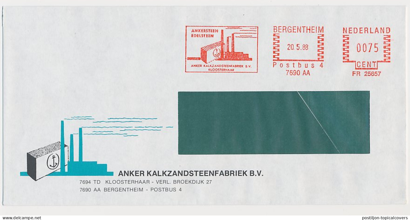 Meter Cover Netherlands 1988 Wall - Anchor - Bergentheim - Sonstige & Ohne Zuordnung