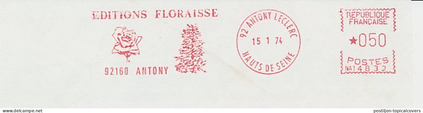 Meter Cut France 1974 Flower - Rose - Tree - Arbres