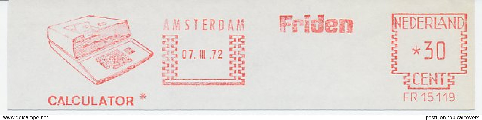 Meter Cut Netherlands 1972 Calculator - Friden - Unclassified