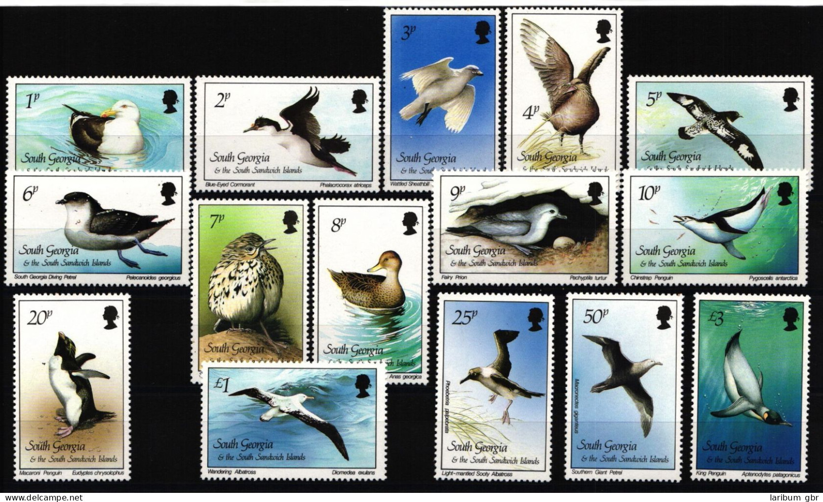 Süd-Georgien 150-164 Postfrisch Vögel #NF561 - Géorgie Du Sud