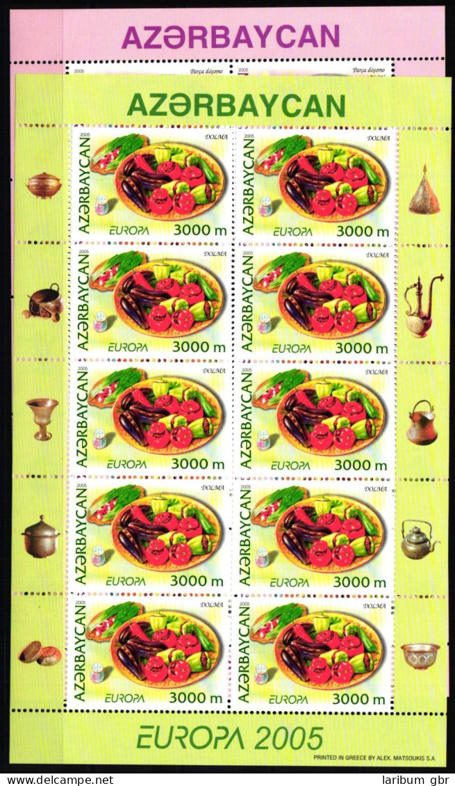 Aserbaidschan 608-609 A Postfrisch Als Kleinbögen, CEPT 2005 #NF635 - Autres & Non Classés