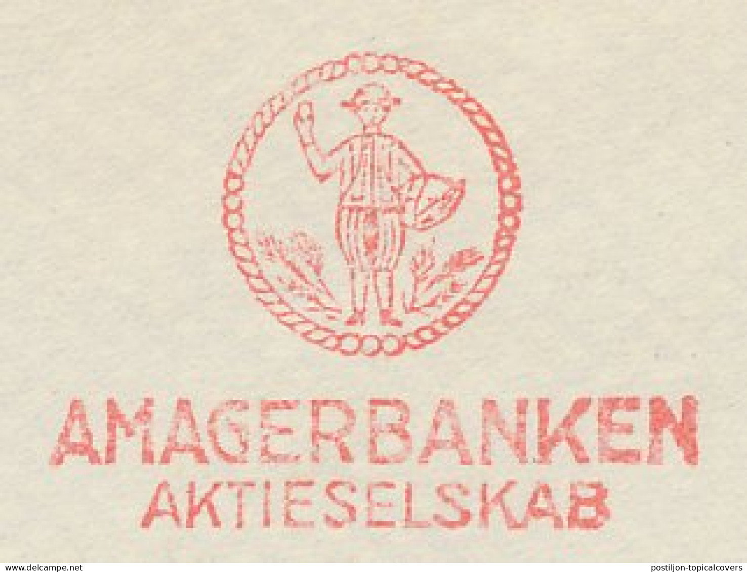Meter Cover Denmark 1952 Bank - Dutch Farmer - Vegetables - Agricultura