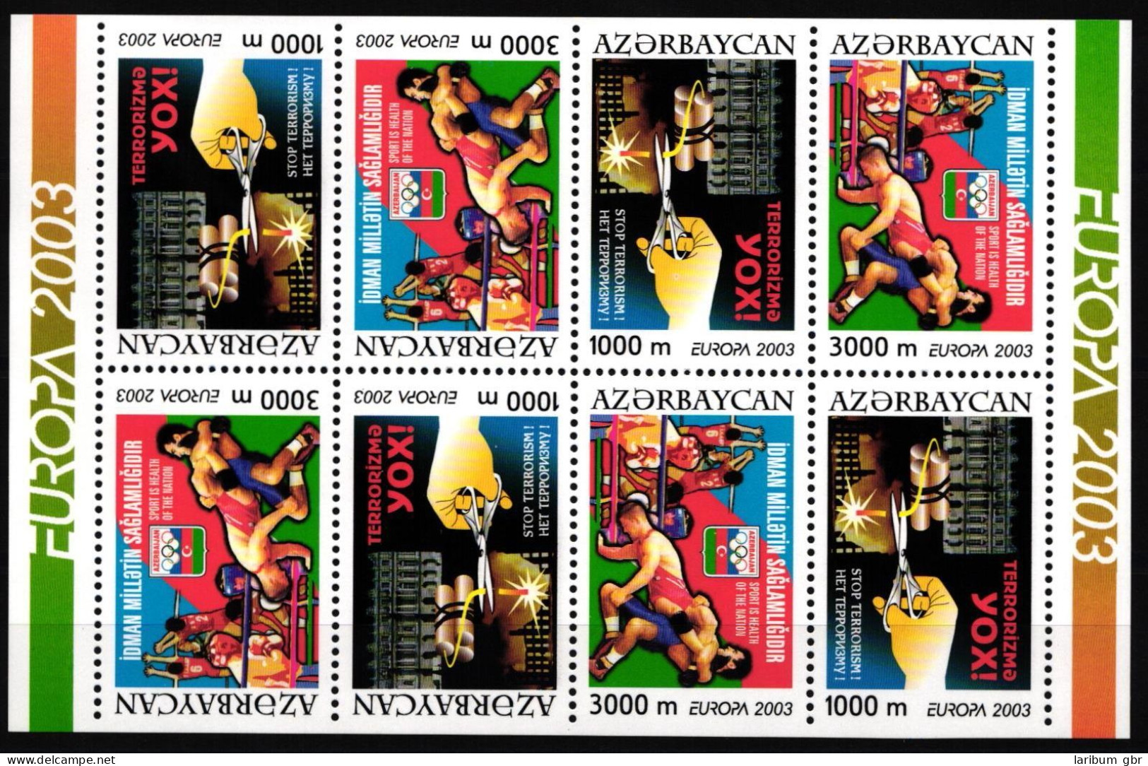 Aserbaidschan 543-544 D Postfrisch Als Markenheftchenbogen, CEPT 2003 #NF640 - Azerbaïjan