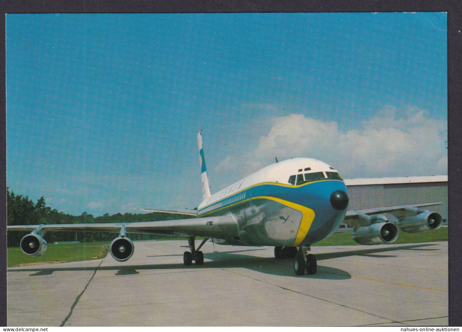 Flugpost Ansichtskarte Lufthansa Boing 720 B - Dirigeables