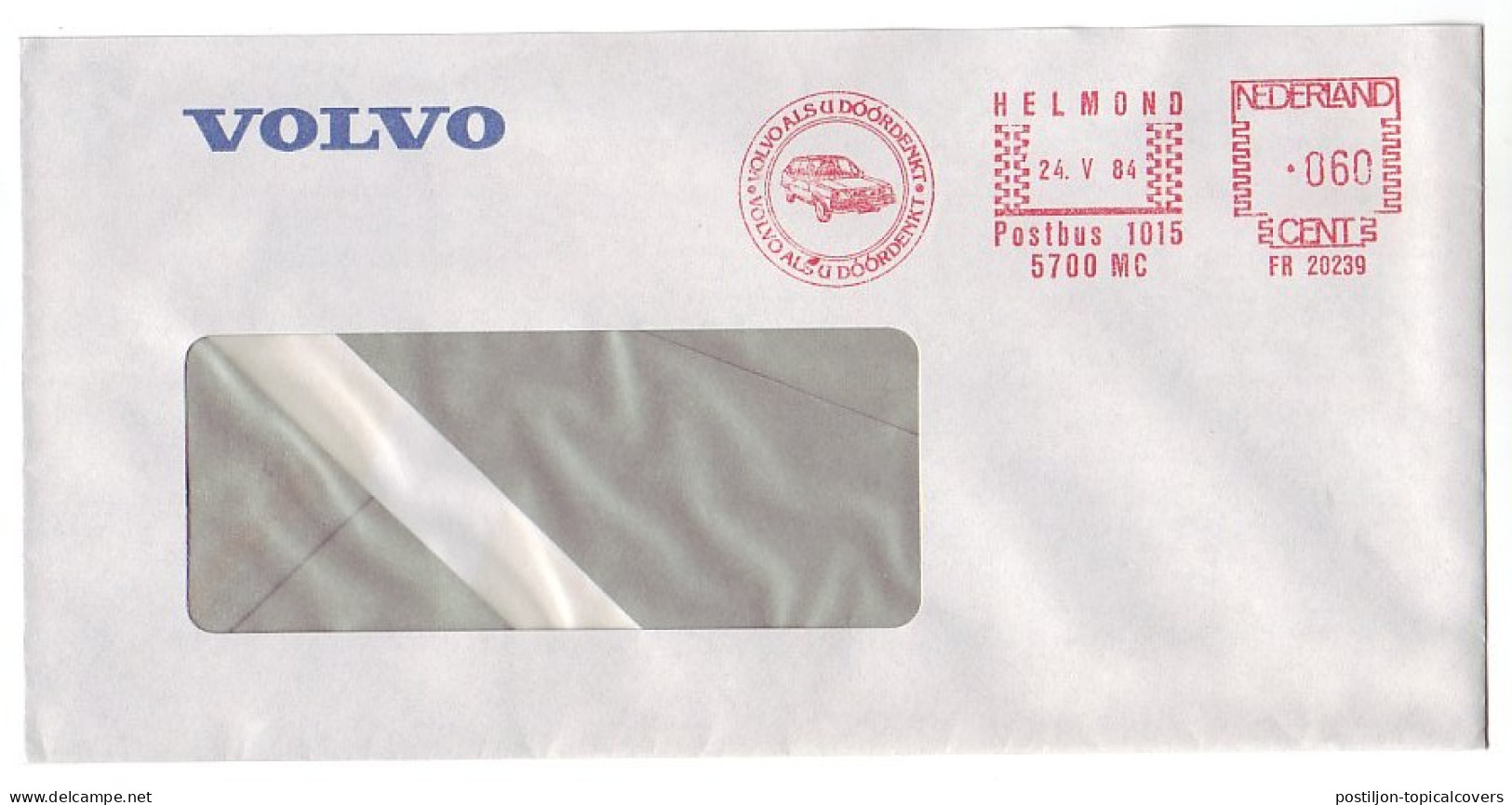 Meter Cover Netherlands 1984 Car - Volvo - Auto's
