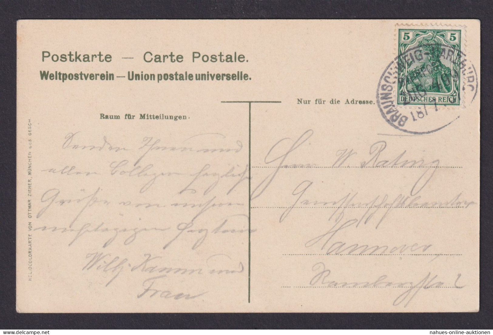 Briefmarken Bahnpost Deutsches Reich Braunschweig Harzburg Zug 499 Ansichtskarte - Lettres & Documents