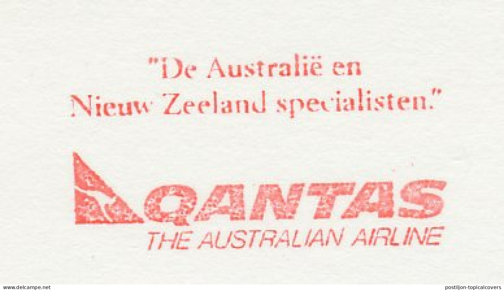 Meter Cut Netherlands 1990 Qantas - The Australian Airline - Avions