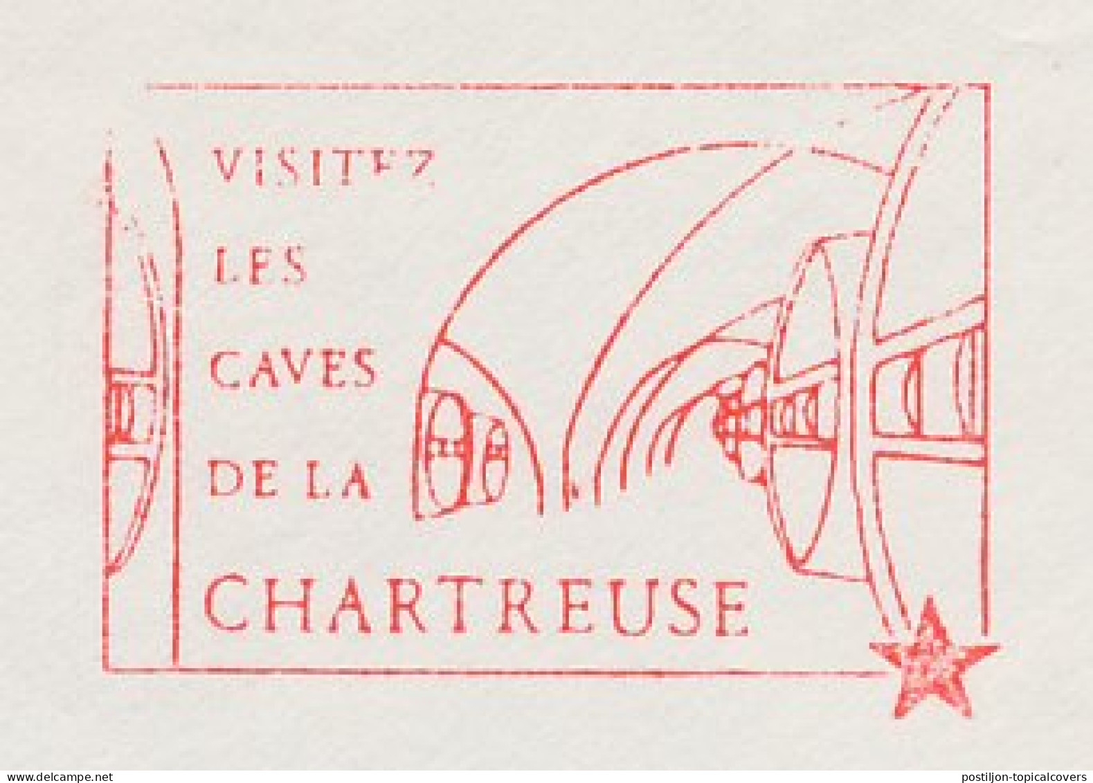 Meter Cut France 1972 Caves De La Chartreuse - Liqueur . Monastery - Monks - Vins & Alcools