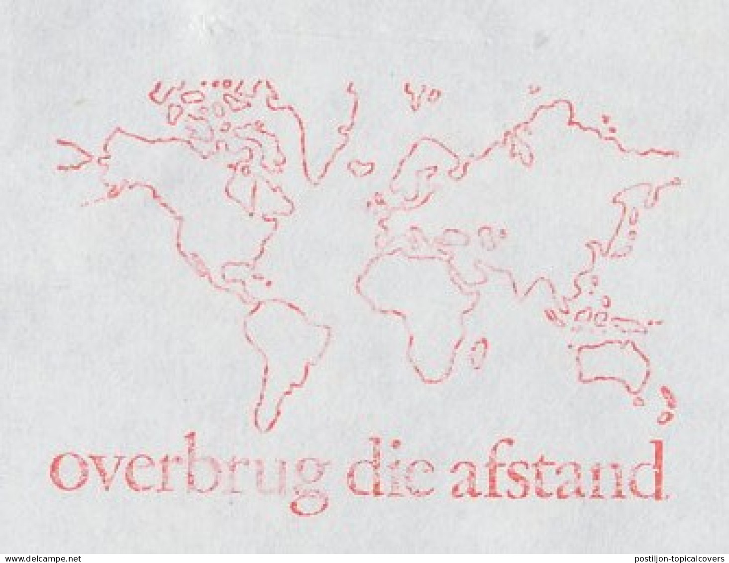 Meter Cover Netherlands 1987 World Map - Geografía