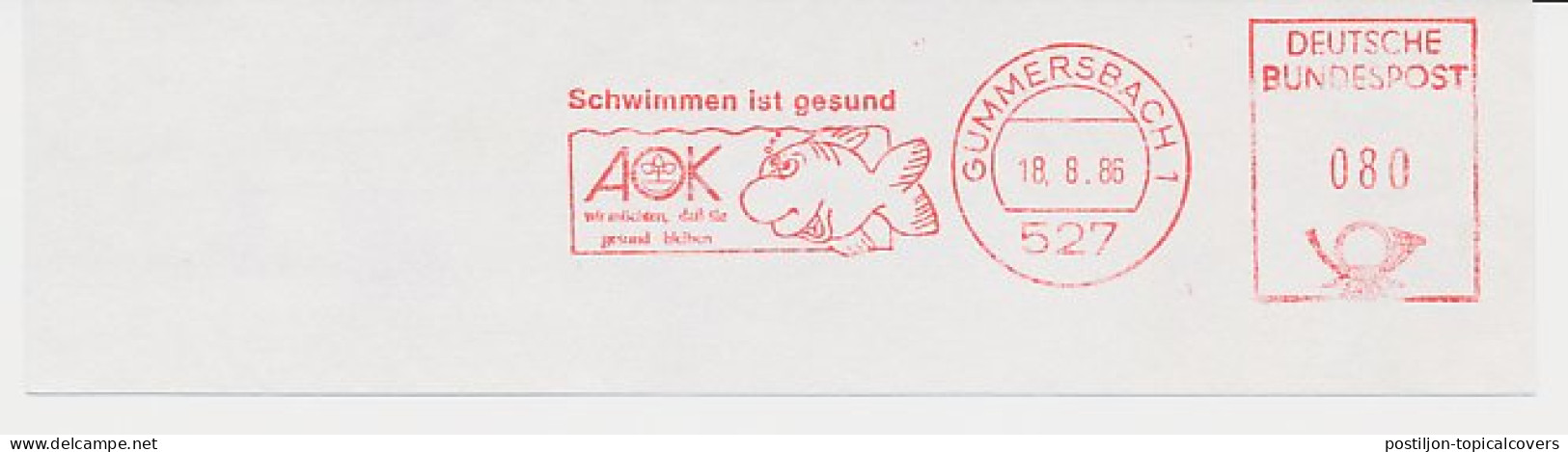 Meter Cut Germany 1986 Swimming Is Healthy - Fish - Sonstige & Ohne Zuordnung