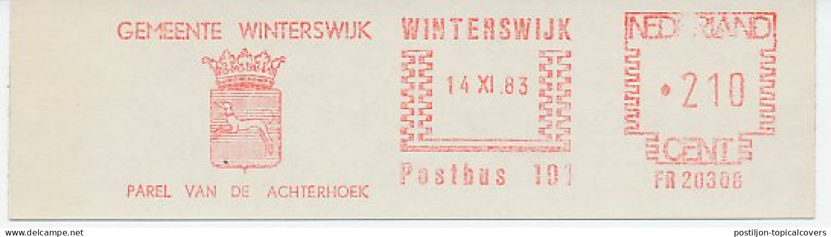 Meter Cut Netherlands 1983 Dog - Greyhound - Autres & Non Classés