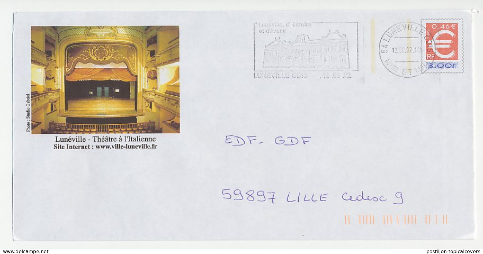 Postal Stationery / PAP France 2002 Theater Luneville - Theatre