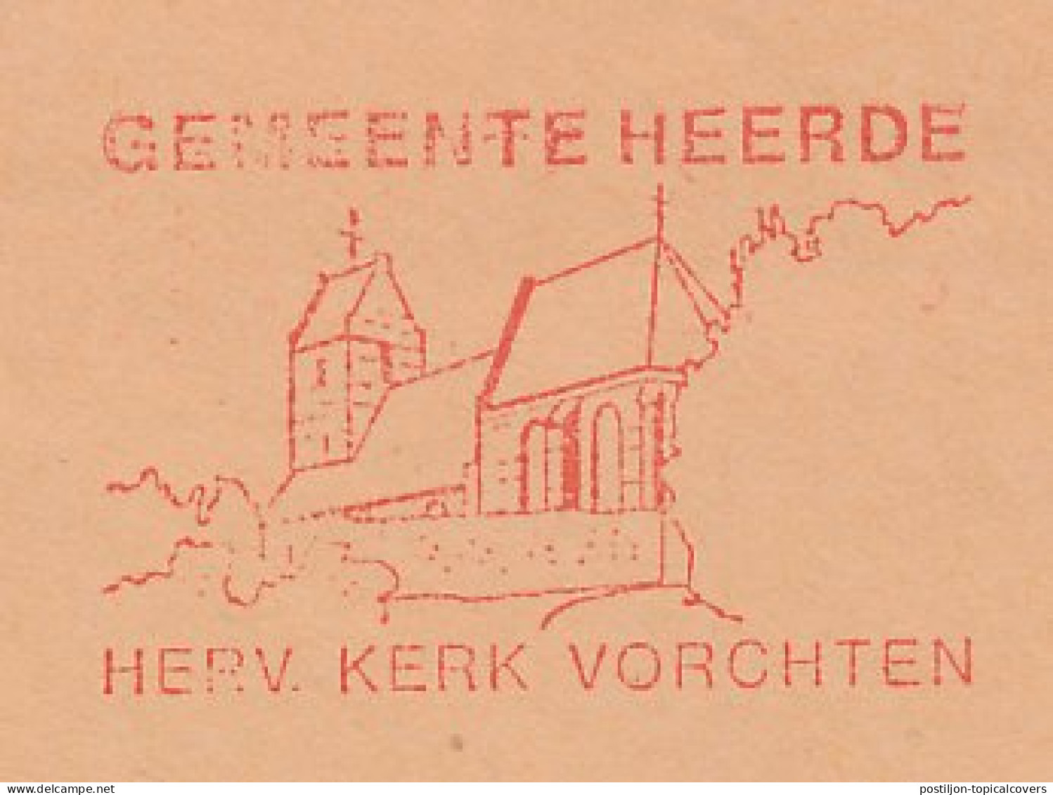 Meter Cover Netherlands 1983 Church Vorchten - Heerde - Eglises Et Cathédrales