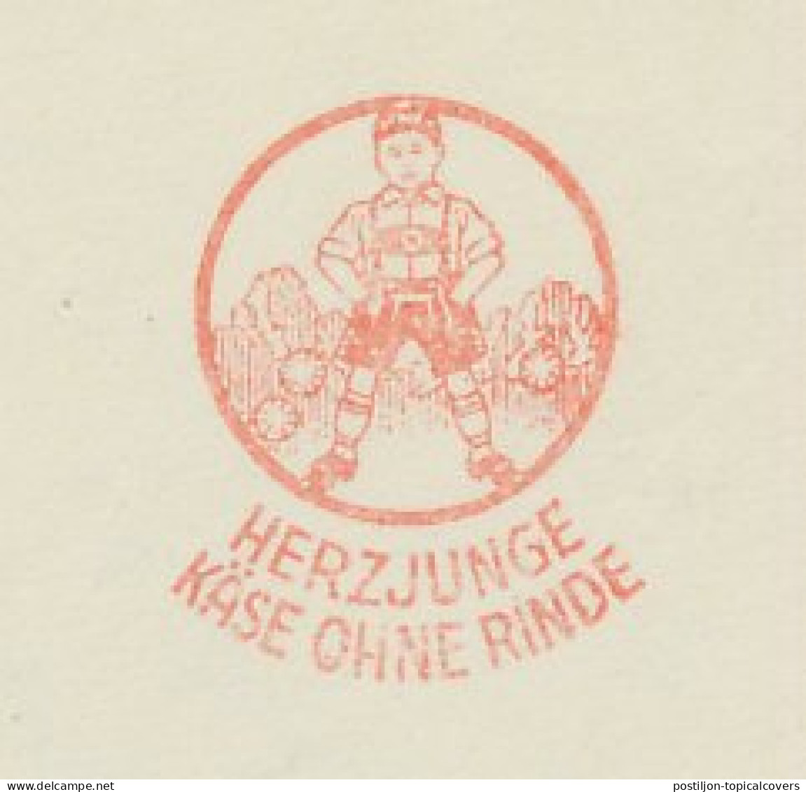 Meter Cut Deutsches Reich / Germany 1936 Cheese - Herzjunge - Lederhose - Food