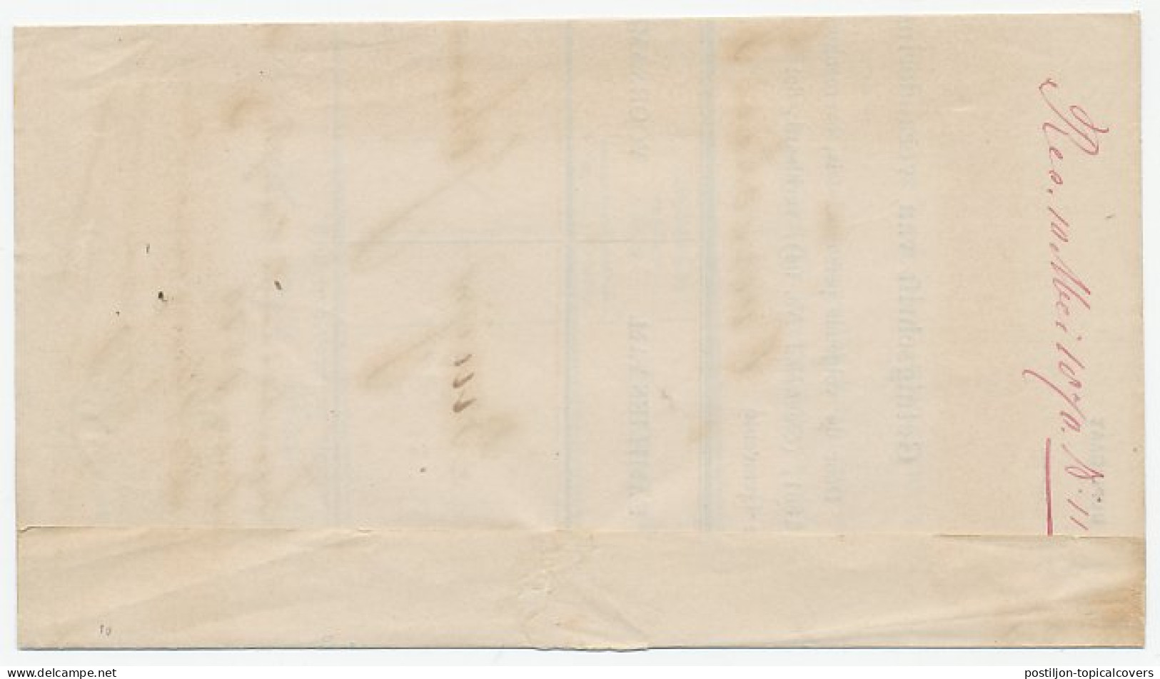 Naamstempel Overschie 1870 - Briefe U. Dokumente