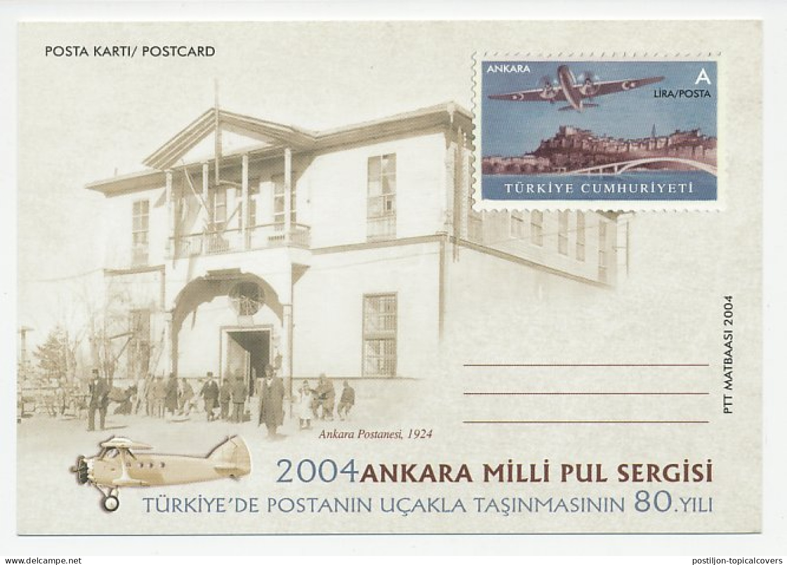 Postal Stationery Turkey 2004 Air Transport Exhibition - Flugzeuge