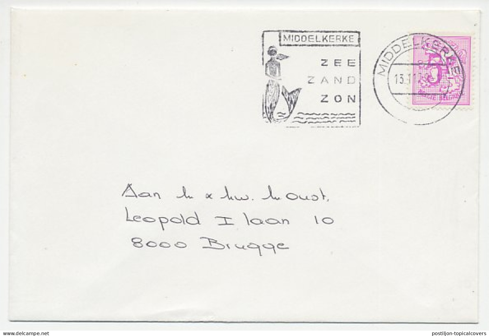 Cover / Postmark Belgium 1979 Mermaid - Mythologie